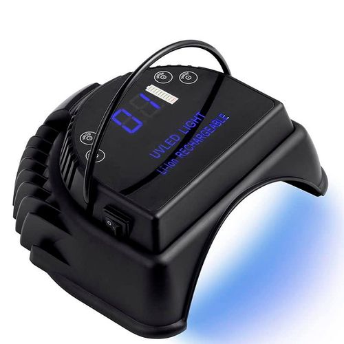 Lámpara de uñas LED MINI LOP 64W recargable e inalámbrica negra