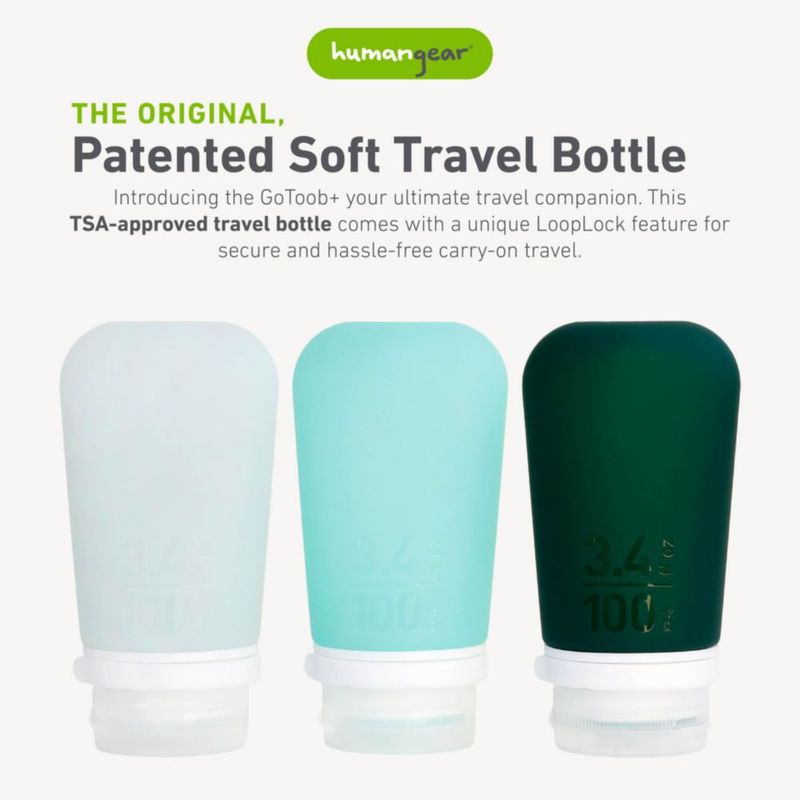 Botellas humangear GoToob+ Pack de 3 100 ml