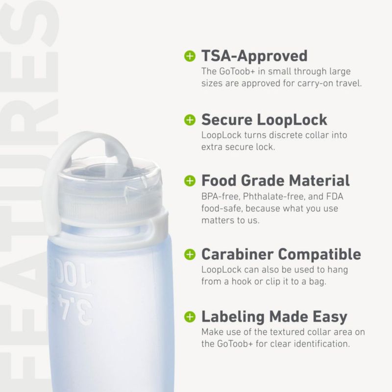 Botellas humangear GoToob+ Pack de 3 100 ml