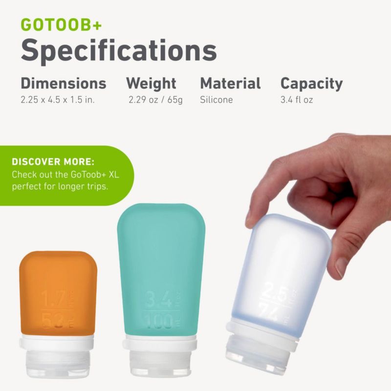 Botellas humangear GoToob+ Pack de 3 100 ml