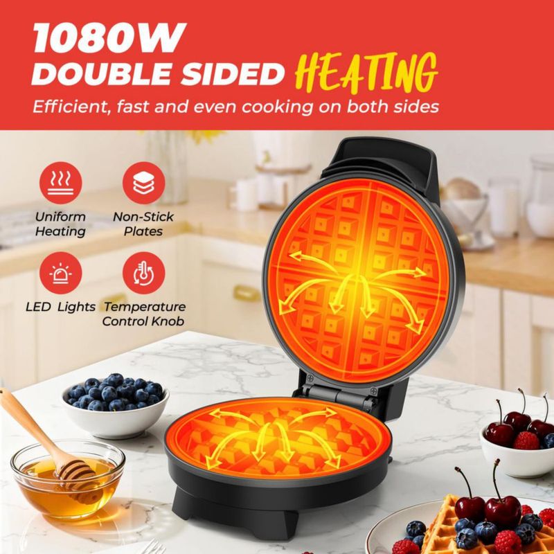 Wafflera Novalife de 18 cm Acero Inoxidable