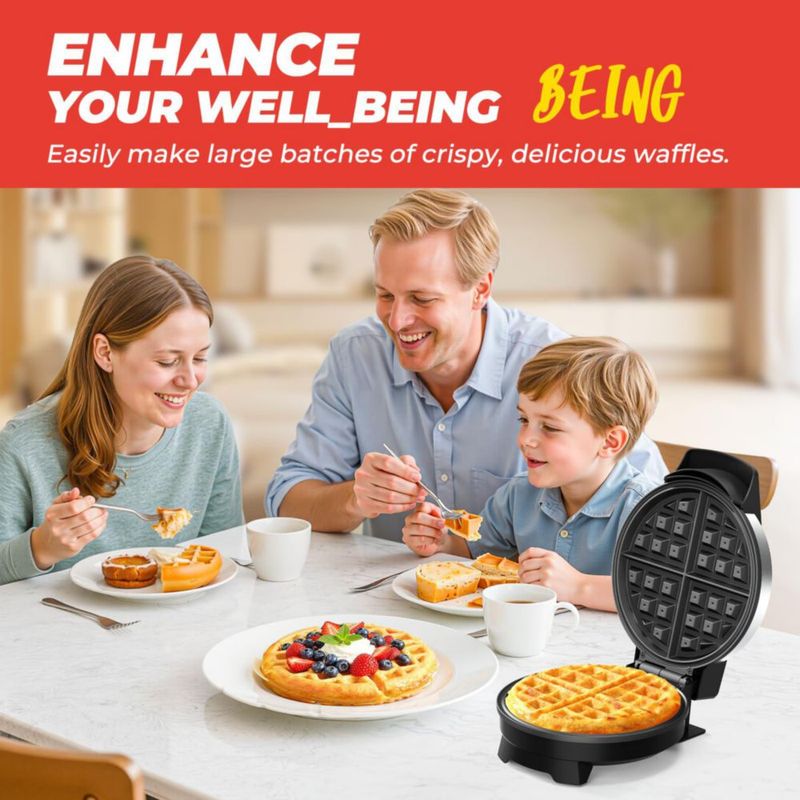 Wafflera Novalife de 18 cm Acero Inoxidable