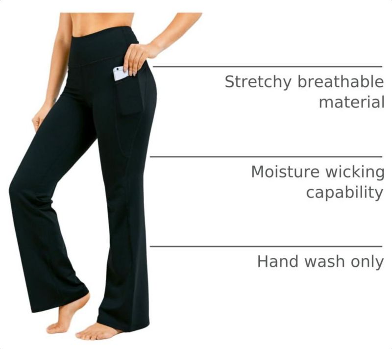 Pantalones de Yoga G Gradual con Entrepierna 71/76/81/86 cm y Bolsillos