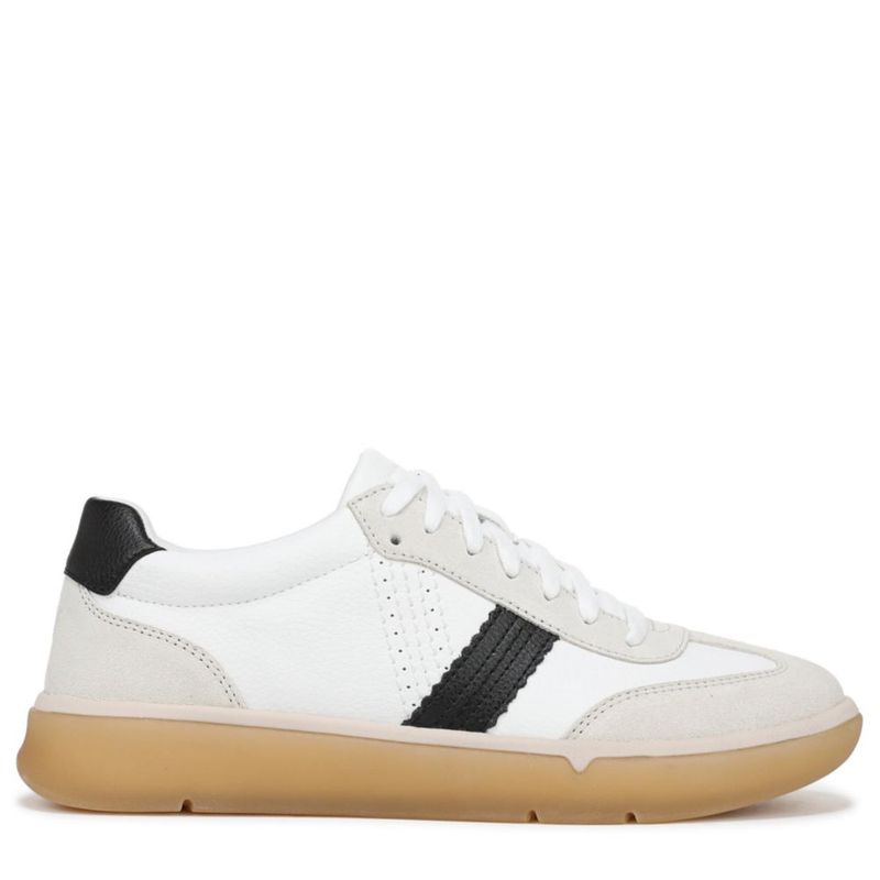 Zapatilla Vionic City Walk Blanca/Negra de Cuero 10W