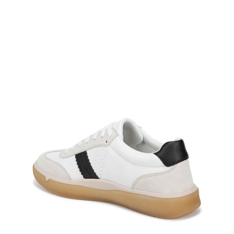 Zapatilla Vionic City Walk Blanca/Negra de Cuero 10W