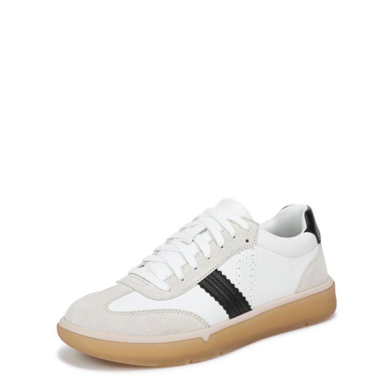 Zapatilla Vionic City Walk Blanca/Negra de Cuero 10W