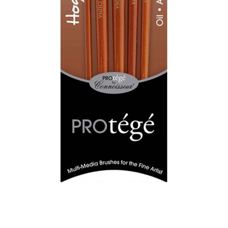 Set de 5 pinceles Connoisseur de cerda de cerdo con mango largo
