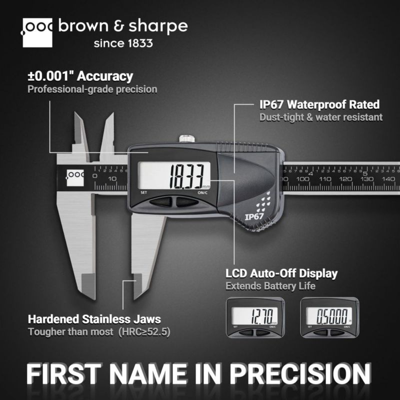 Calibrador digital Brown & Sharpe 150 mm acero inoxidable IP67