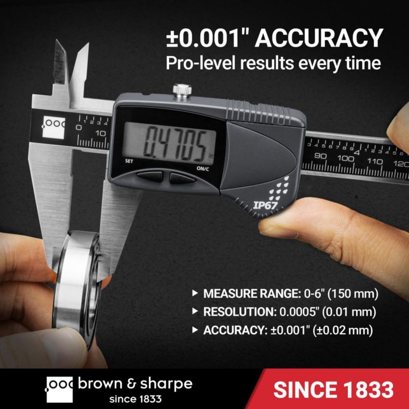 Calibrador digital Brown & Sharpe 150 mm acero inoxidable IP67