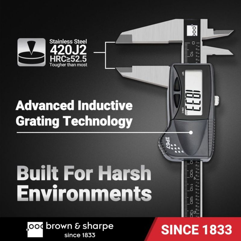 Calibrador digital Brown & Sharpe 150 mm acero inoxidable IP67