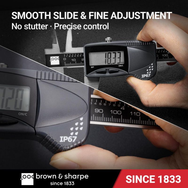 Calibrador digital Brown & Sharpe 150 mm acero inoxidable IP67