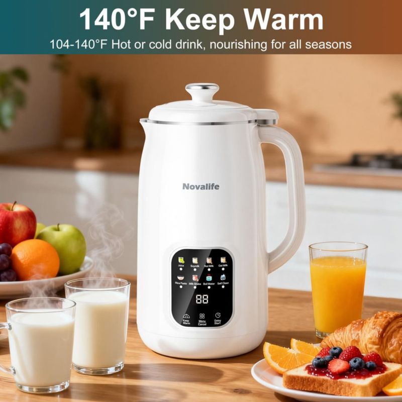 Máquina de Leche de Nueces Novalife 1200 ml Blanco 8‑en‑1