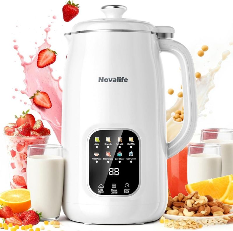 Máquina de Leche de Nueces Novalife 1200 ml Blanco 8‑en‑1