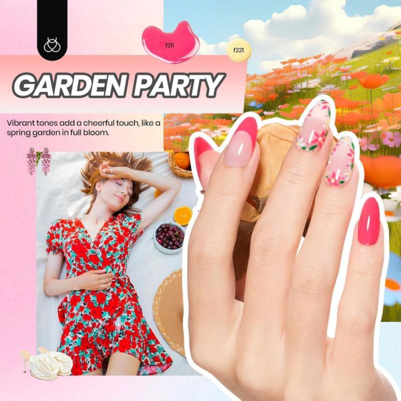 Kit de uñas de gel Beetles 54 piezas con lámpara UV