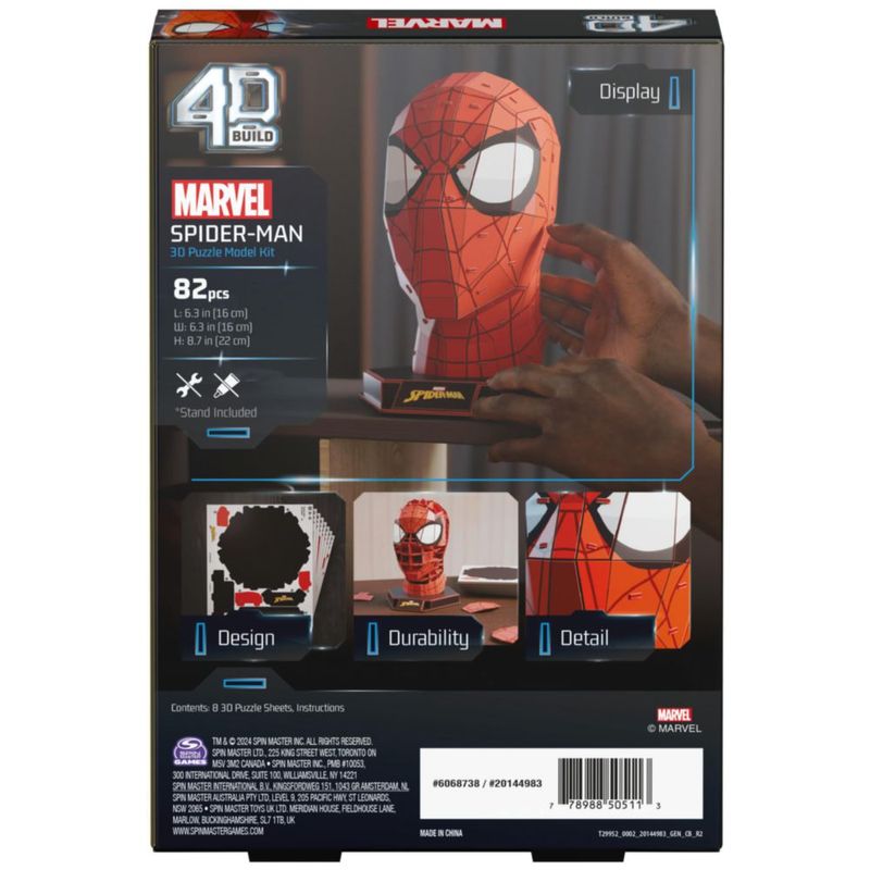 Kit de Rompecabezas 4D Build Marvel Spider-Man 3D con 82 Piezas
