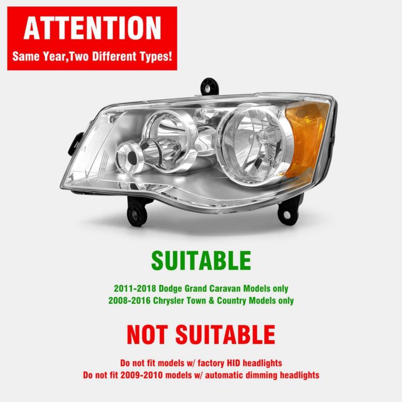 Faros ADCARLIGHTS Dodge Grand Caravan Chrysler 2011-20