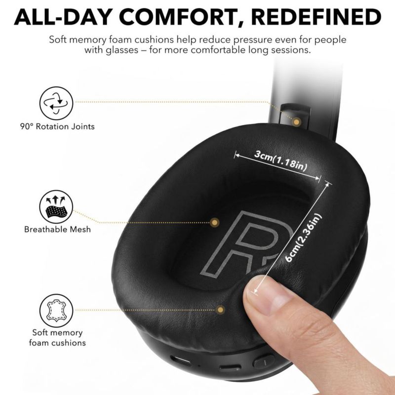 Auriculares 1Mii E700 Inalámbricos ANC LDAC Hi‑Res Negro