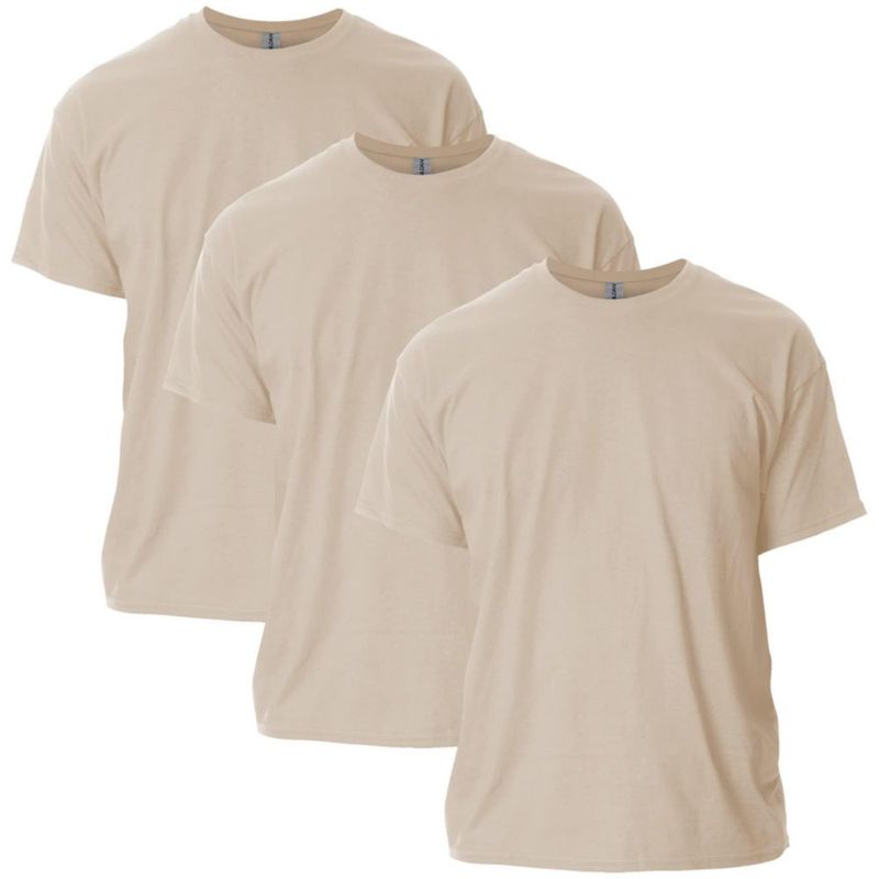 Camiseta Gildan G2000 color arena Pack de 3 talla mediana
