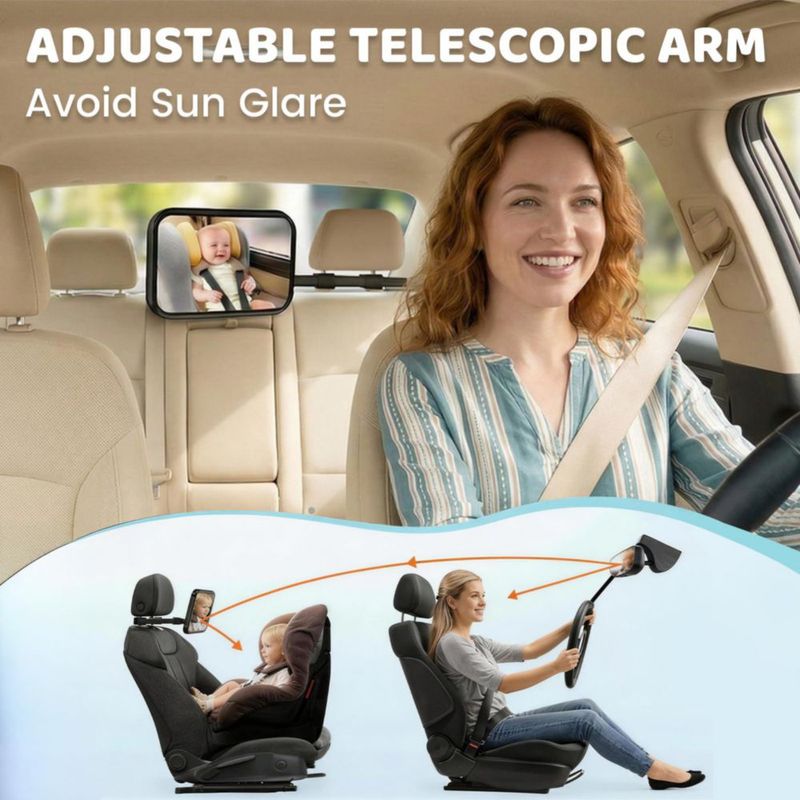 Espejo Retrovisor Nyiar Baby para Coche con Brazo Extensible