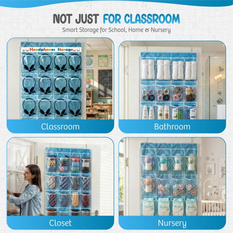 Organizador de auriculares Wiki3C Pack de 2 unidades con 32 bolsillos