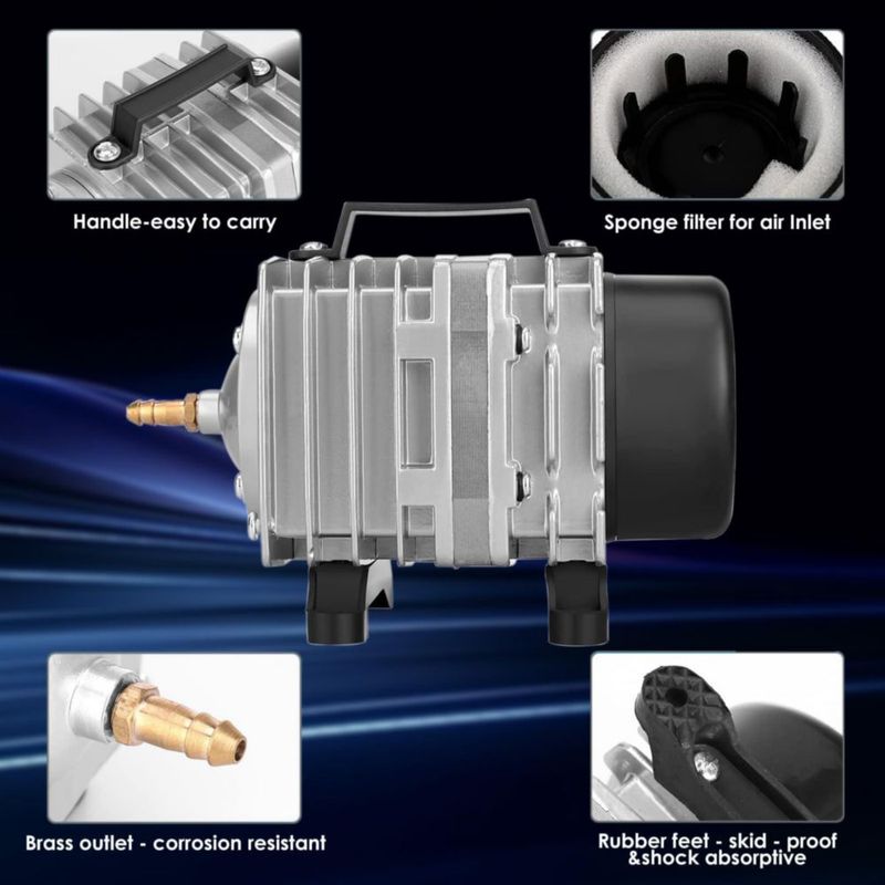 Bomba de Aire FUMAK 1780 GPH 100W con Colector de 8 Salidas