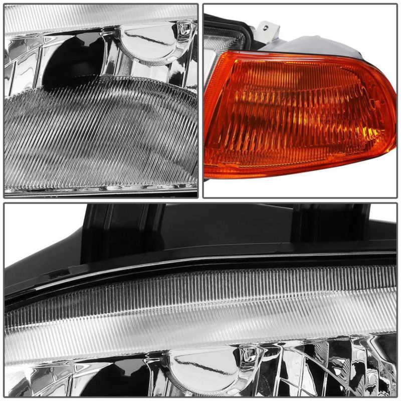 Faros DNA MOTORING para Honda Civic 1992-1995 acabado cromo y lente clara