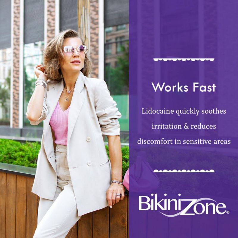 Crema para después del afeitado Bikini Zone con lidocaína medicada 28 ml