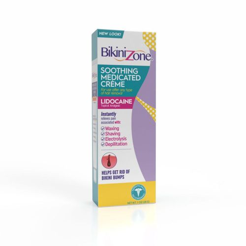 Crema para después del afeitado Bikini Zone con lidocaína medicada 28 ml