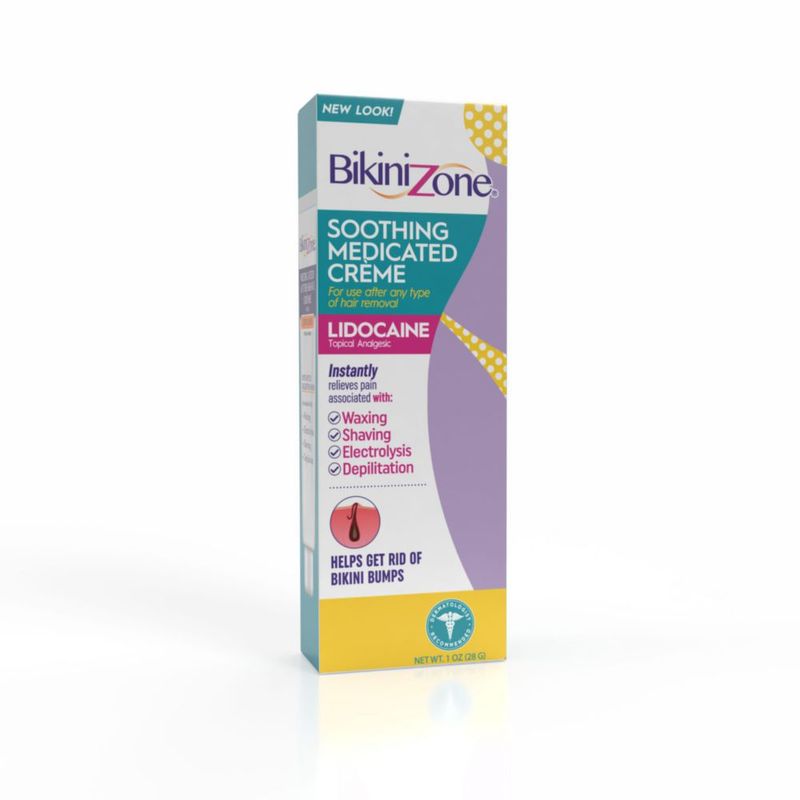 Crema para después del afeitado Bikini Zone con lidocaína medicada 28 ml