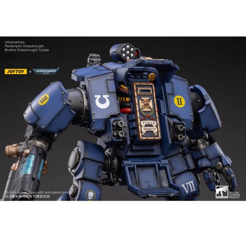 JOYTOY Dreadnought Warhammer 40K 1/18 Figura de Acción Ultramarines Redemptor Dreadnought Modelo Coleccionable