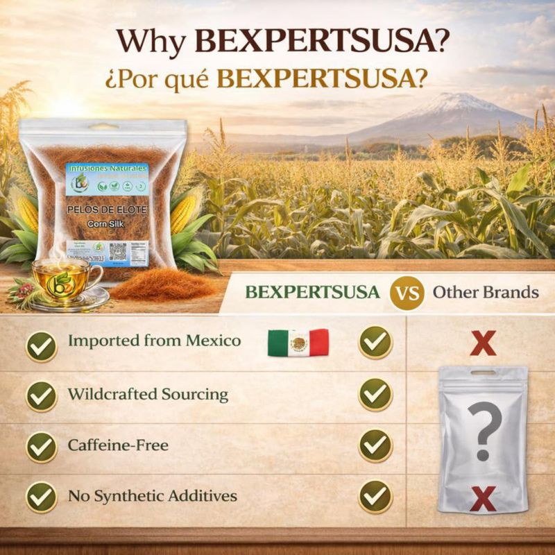 Té de Hierbas Barbas de Elote B-Experts 113 g Hoja Suelta Natural