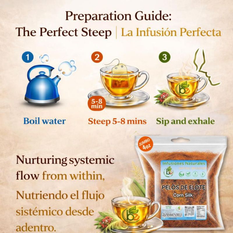 Té de Hierbas Barbas de Elote B-Experts 113 g Hoja Suelta Natural