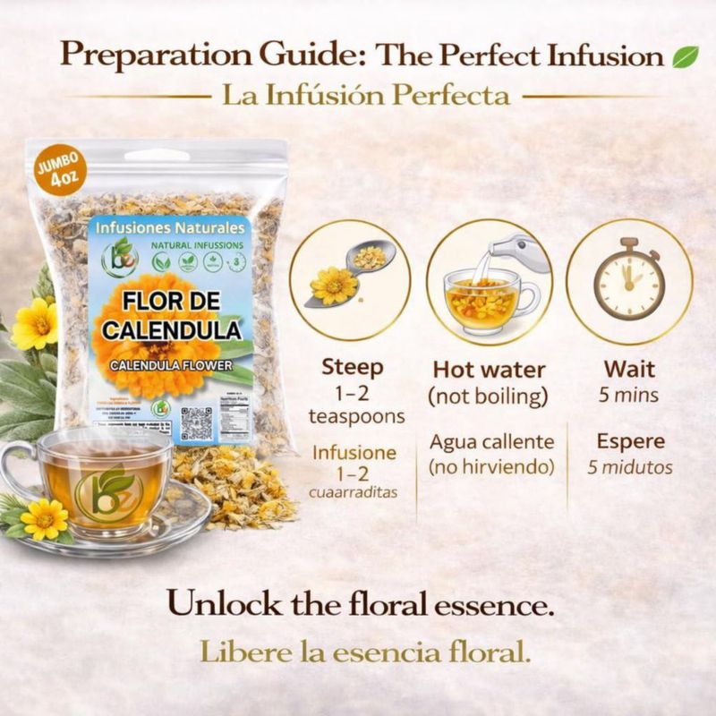 Té de hierbas B-Experts de caléndula 113 g hoja suelta natural