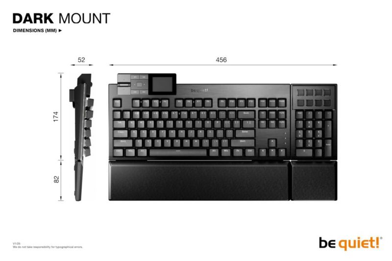 Teclado be quiet! Dark Mount Linear Silent Hot-Swappable