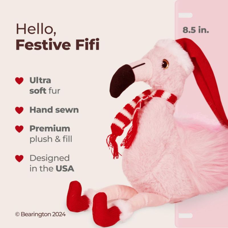 Peluche Bearington Fifi The Festive Flamingo 21 cm