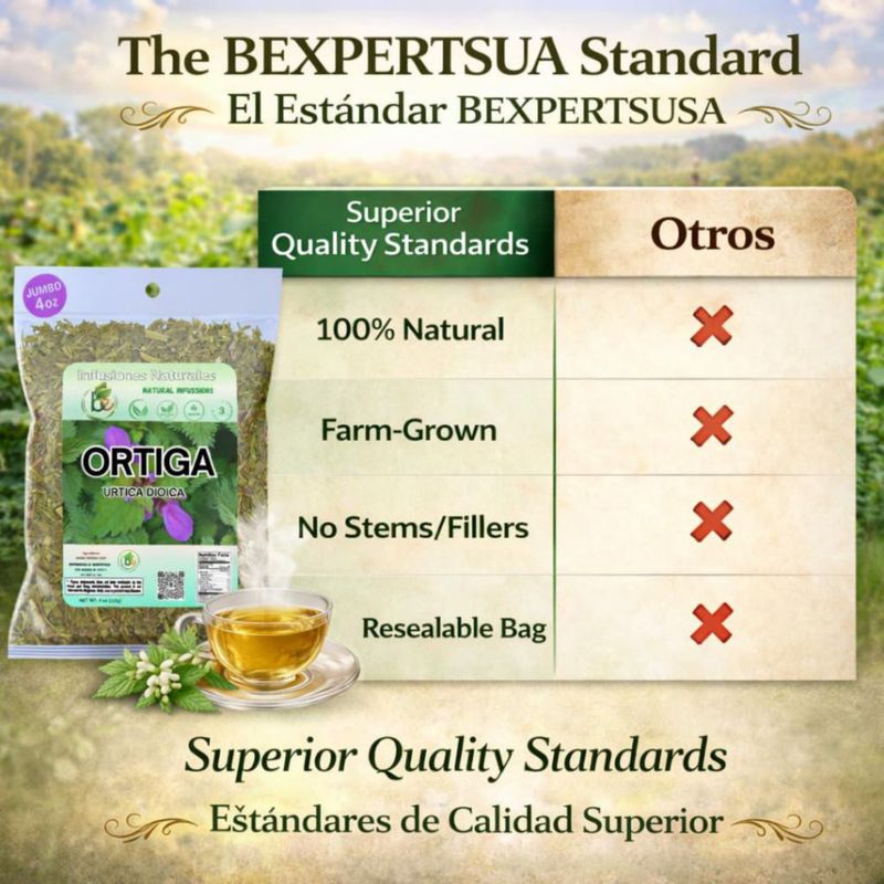 Té de hierbas B-Experts Ortiga 113 g natural sin cafeína