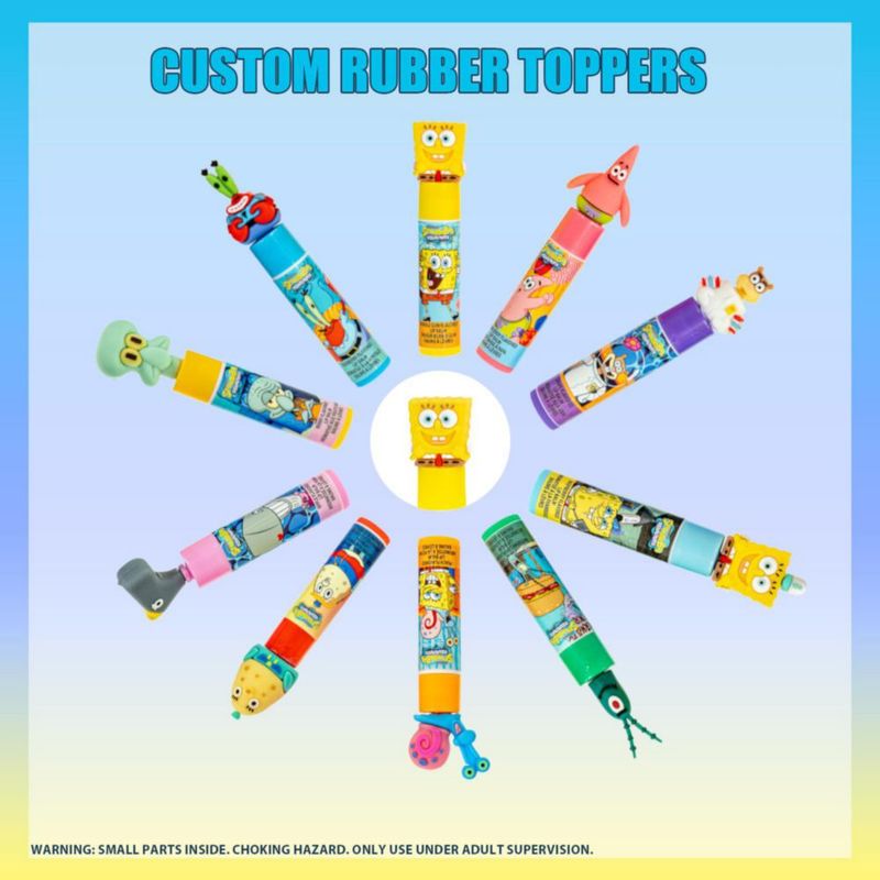 Bálsamo Labial Townley Girl – Set de 10 piezas con decoraciones 3D de Bob Esponja