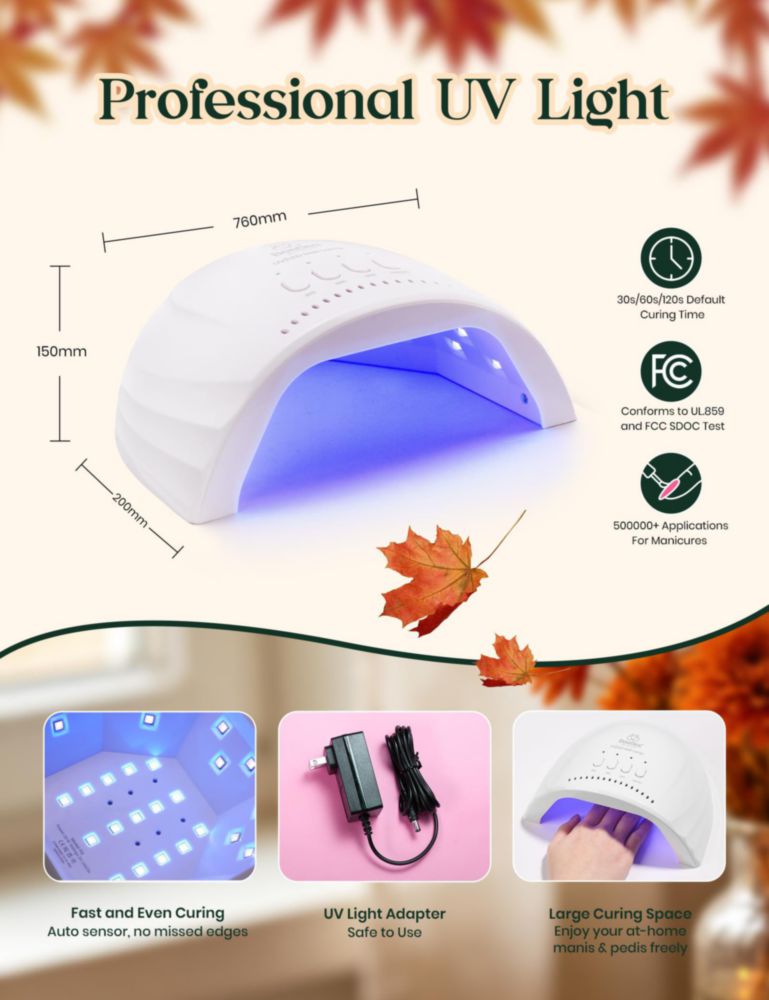 Kit de Esmalte de Gel Beetles 69 piezas 35 colores
