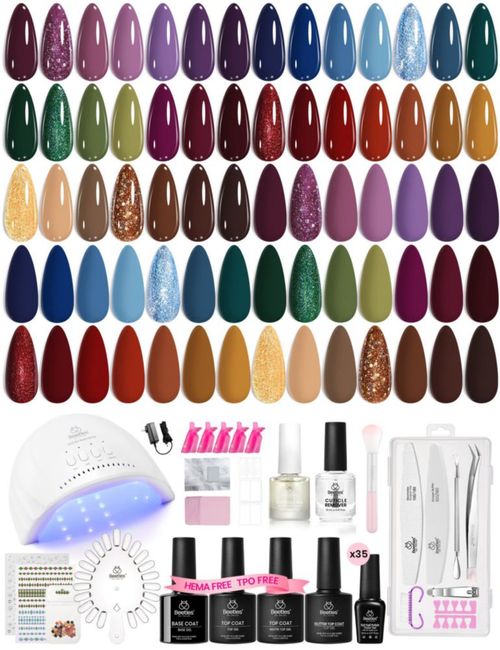 Kit de Esmalte de Gel Beetles 69 piezas 35 colores