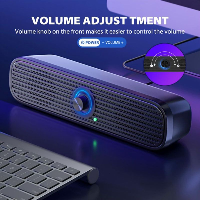 Altavoces de computadora 1Mii TS-18 alimentados por USB para computadora portátil de escritorio