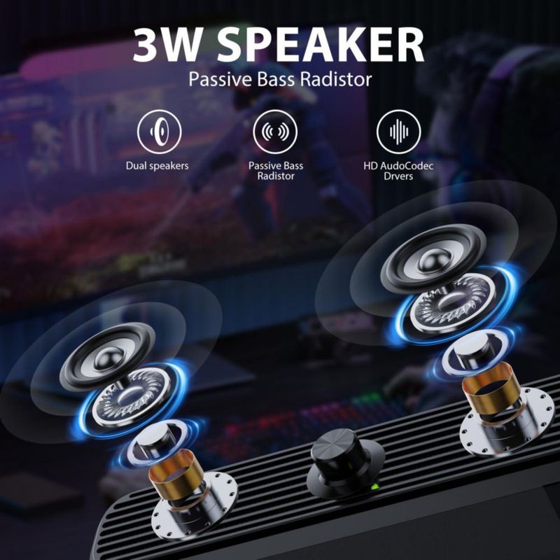 Altavoces de computadora 1Mii TS-18 alimentados por USB para computadora portátil de escritorio