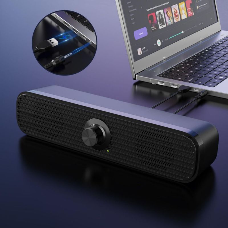 Altavoces de computadora 1Mii TS-18 alimentados por USB para computadora portátil de escritorio