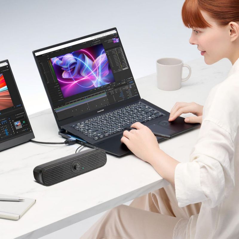 Altavoces de computadora 1Mii TS-18 alimentados por USB para computadora portátil de escritorio