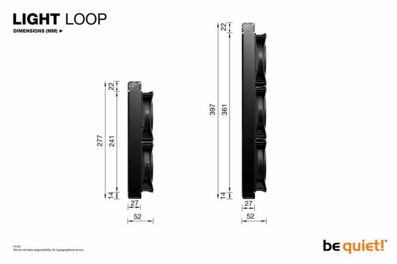 Disipador de CPU be quiet! Light Loop 360 mm ARGB Negro