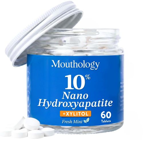 Tabletas dentales Mouthology con 10% de nano hidroxiapatita 60 unidades