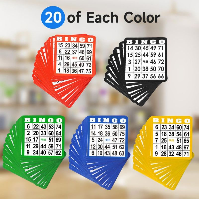 Tarjetas de Bingo GSE Games & Sports 135 x 121 cm – Pack de 100