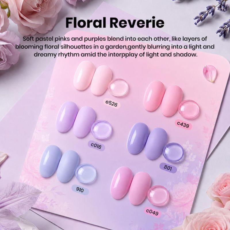 Gel de uñas Beetles 6 colores – Colección Floral Reverie
