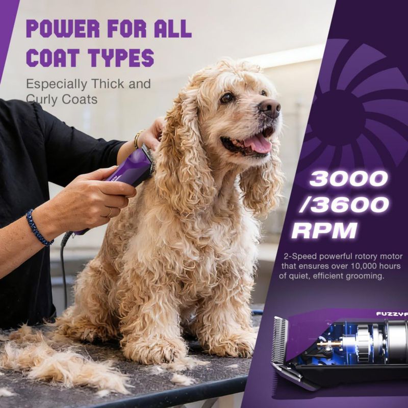 Cortadora de pelo para mascotas FuzzyFix AmpFix de 2 velocidades 120 V