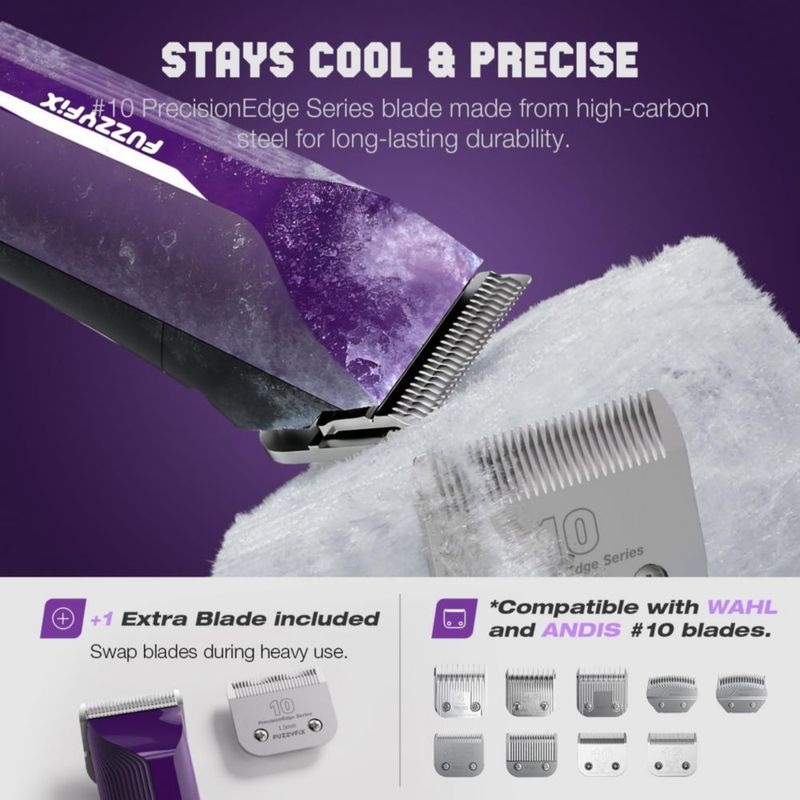 Cortadora de pelo para mascotas FuzzyFix AmpFix de 2 velocidades 120 V