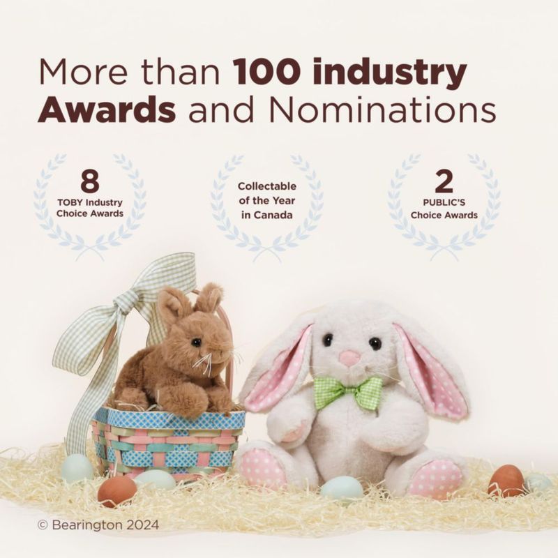 Conejo de Pascua Bearington con forma de conejo de peluche 2667 cm